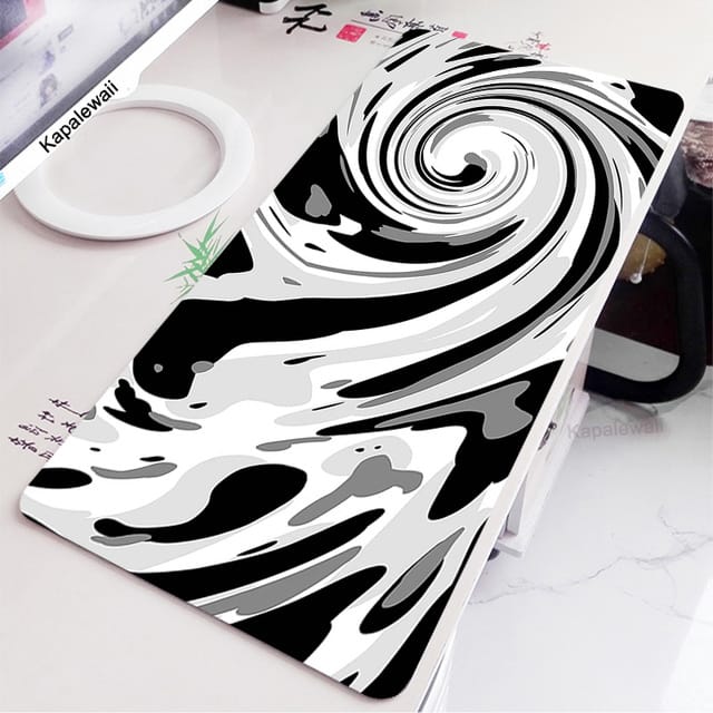 Black & White Gaming Desk Mat