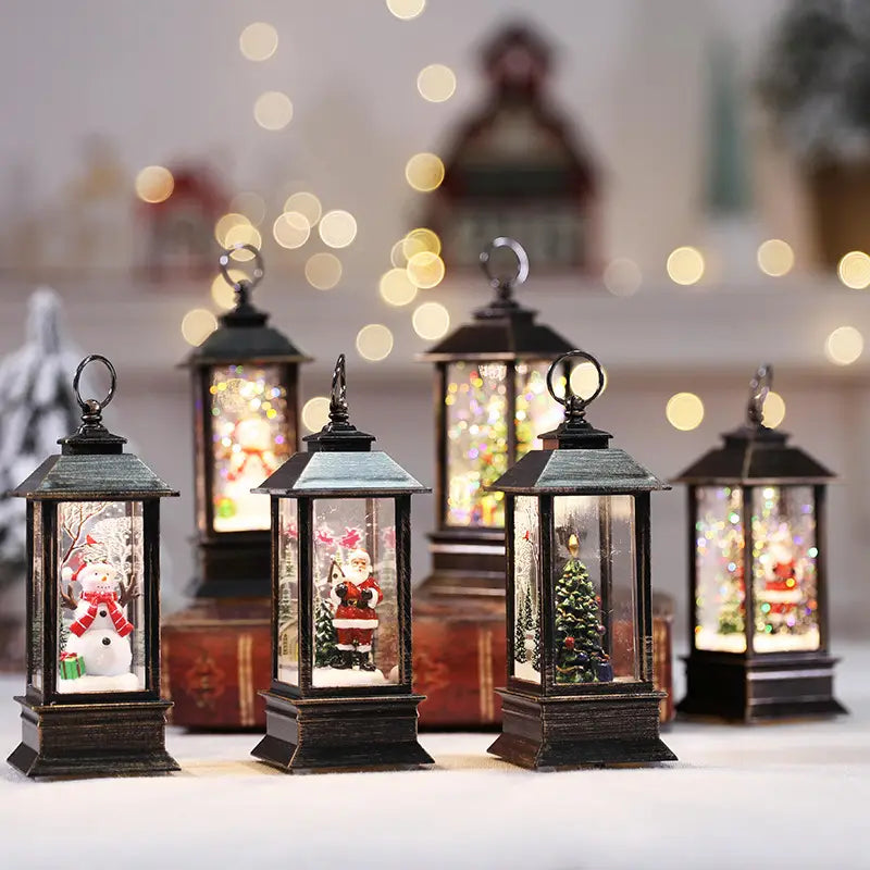 Realistic LED Flame Christmas Oil Lamp