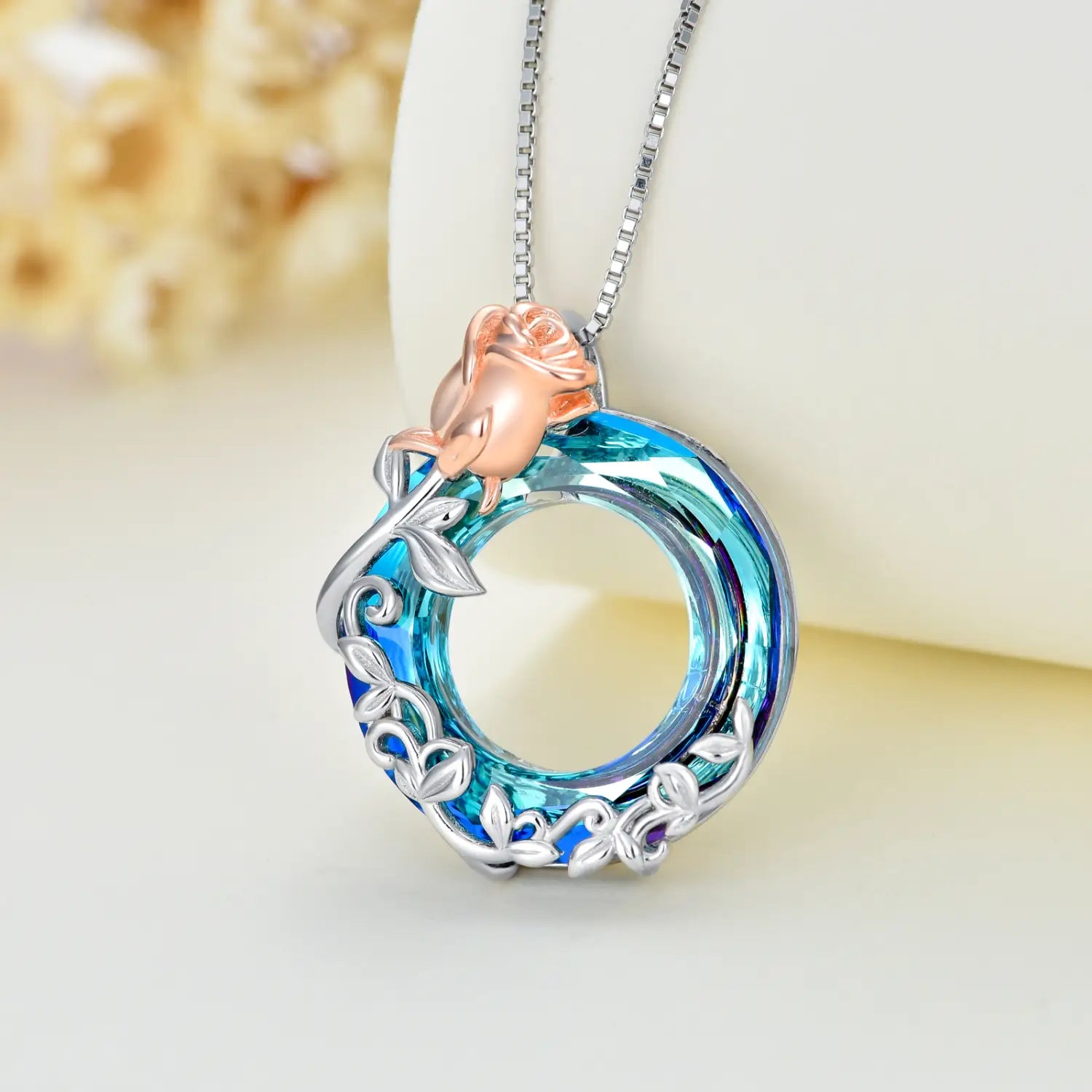 Crystal Flower Necklace for Women