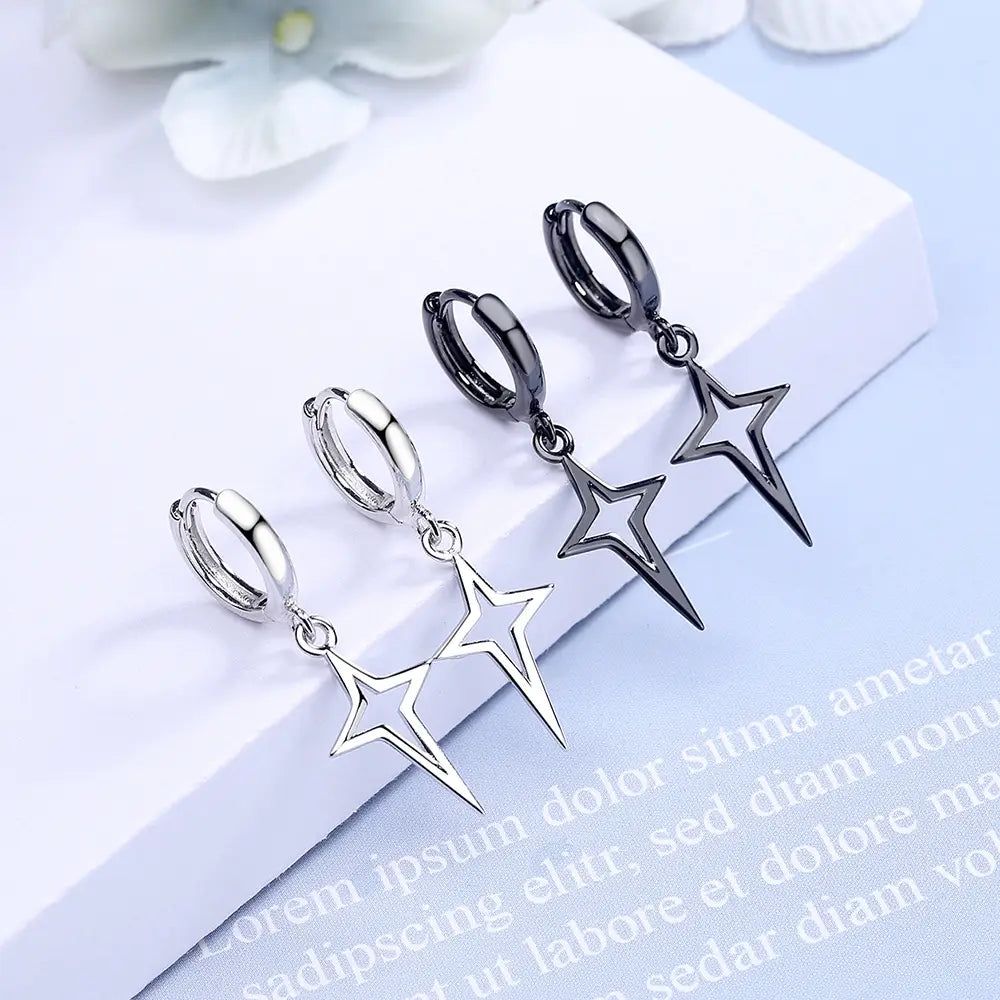 Simple Personality Cross Star Earrings for Women