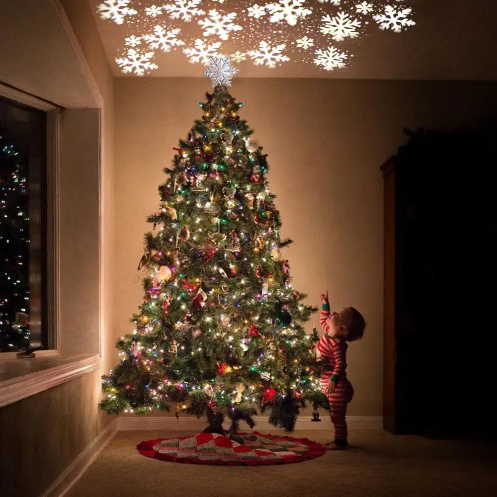 Lighted 3D Glitter Star Tree Topper