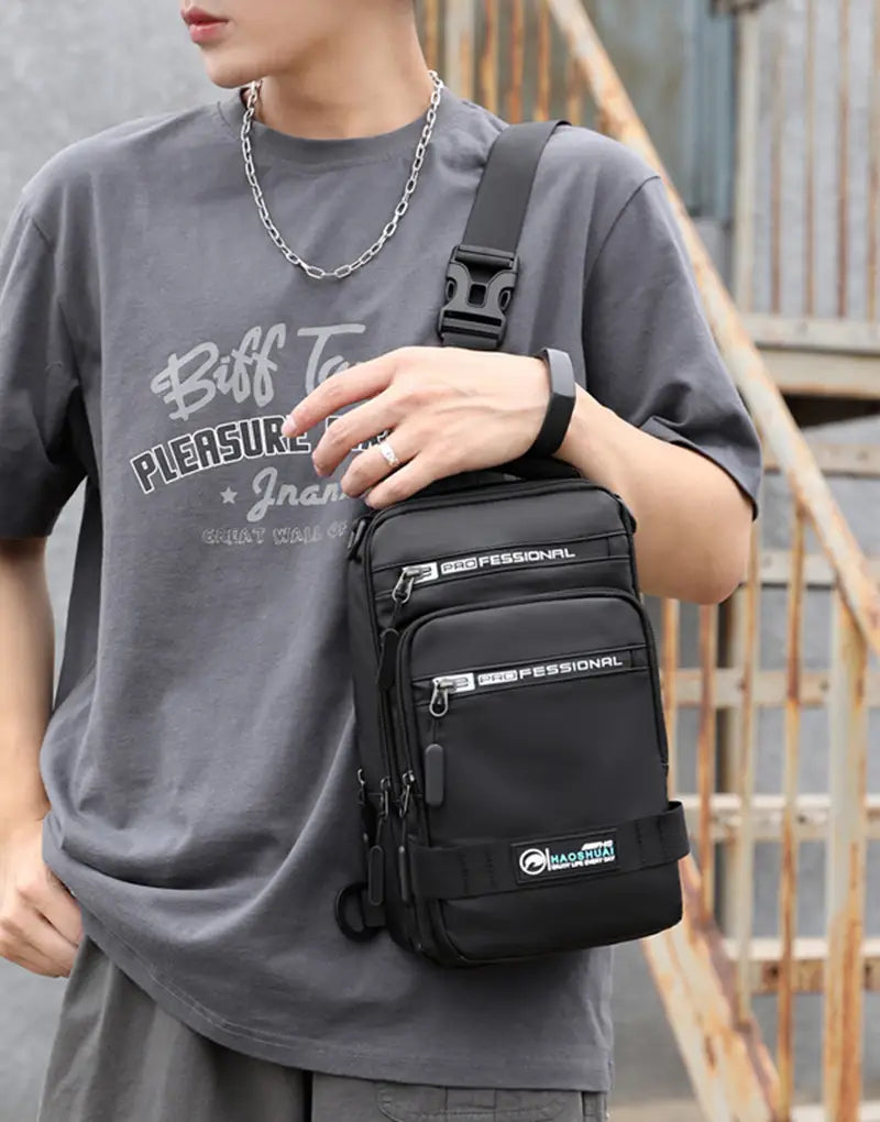 Multifunction Nylon Backpack for Men