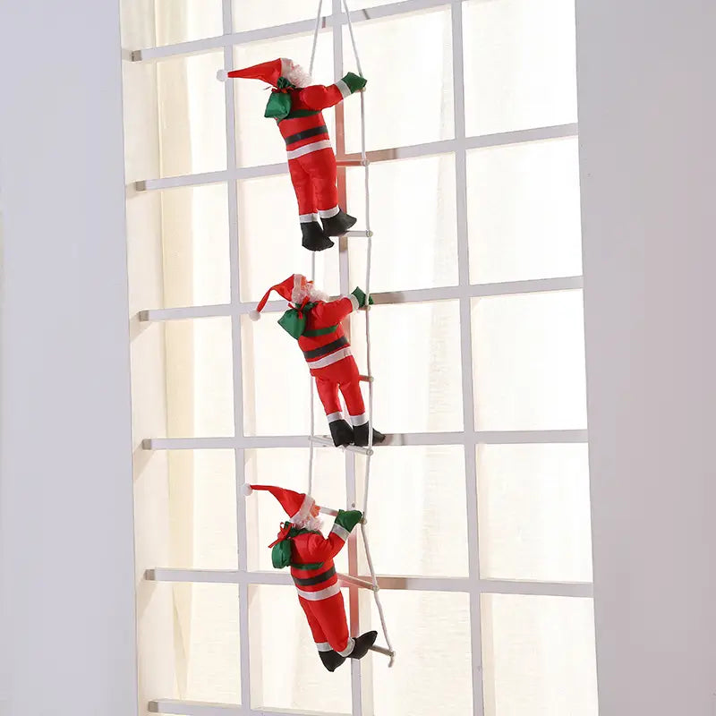 Santa Claus Ladder Christmas Ornaments