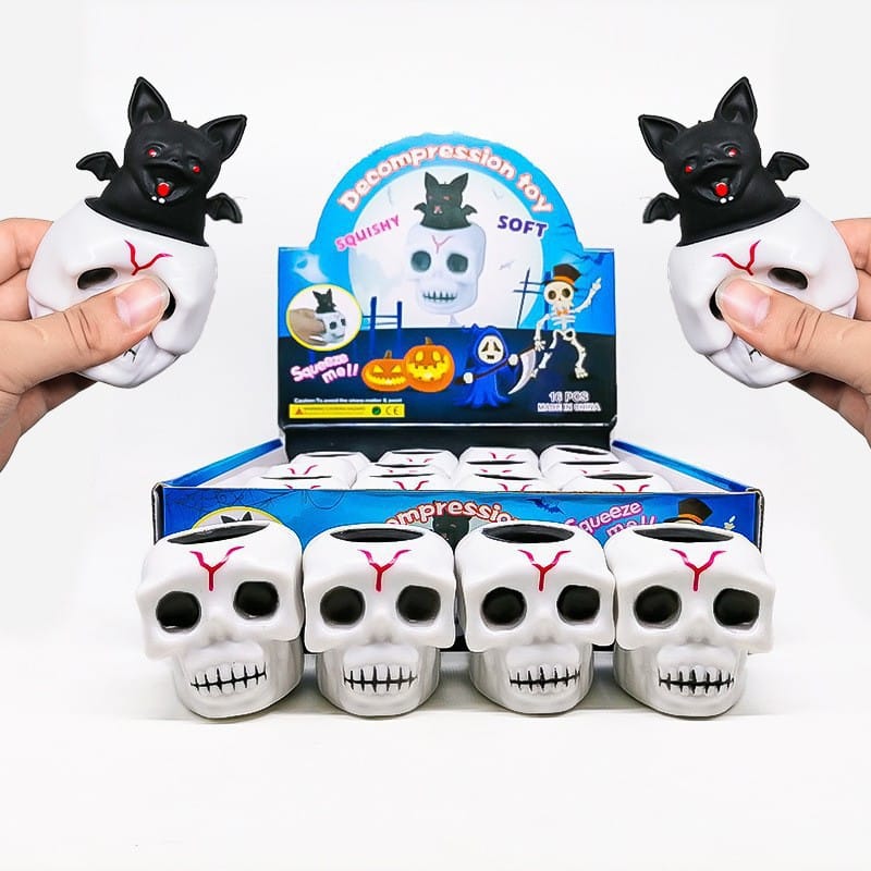 Creative Halloween Skull Squeeze Cup Decompression Toy