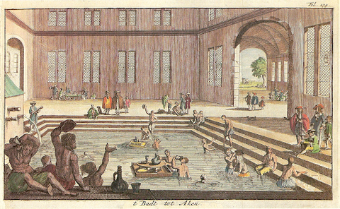 Hot springs at Aachen, Germany, 1682  