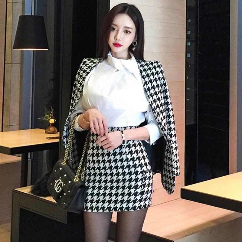 Korean Outfit Suit Jacket and Skirt | Korean Style Shop