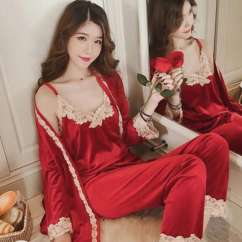 Korean Sleepwear Red Tradition | Korean Style Shop