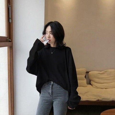 Korean T Shirt Long Oversize | Korean Style Shop