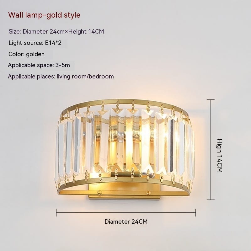 American Simple Crystal Wall Lamp