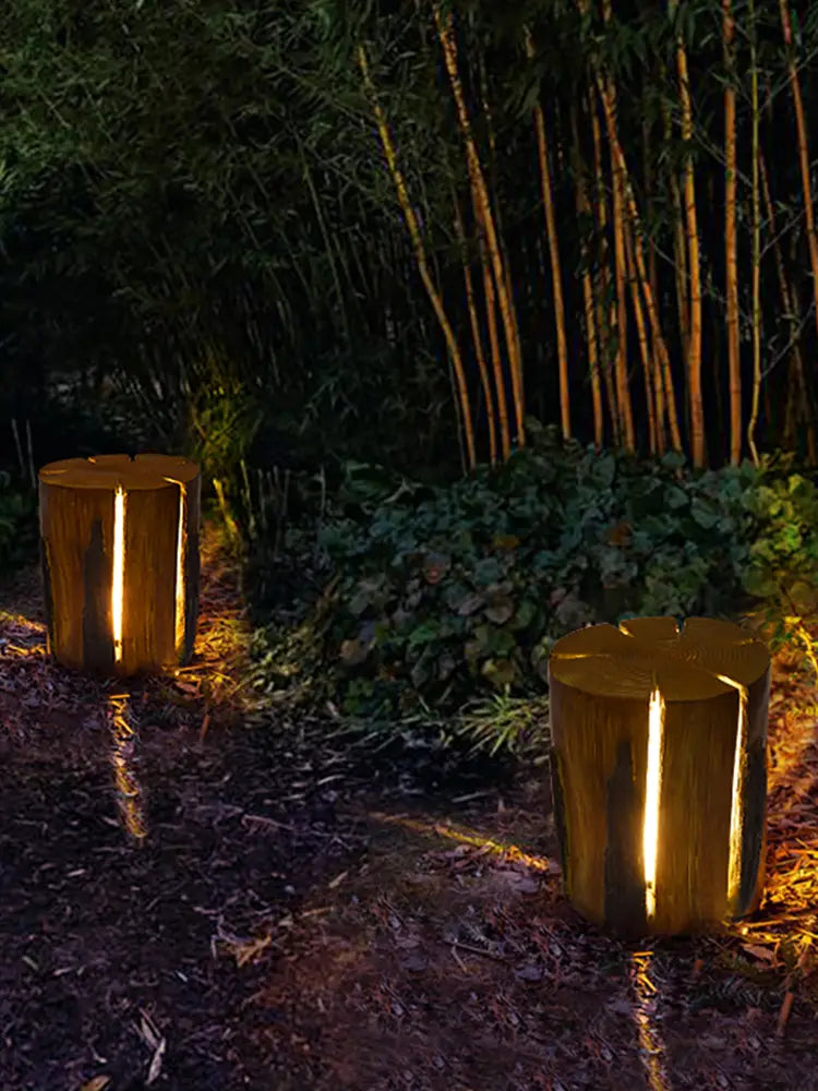 Outdoor Lawn Lamp Country Stump