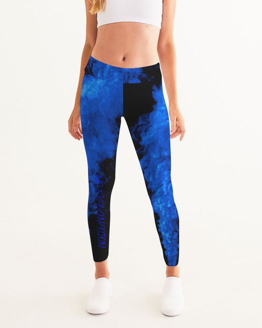 Full Black Smoke Tie Dye Leggings- yoga pants –