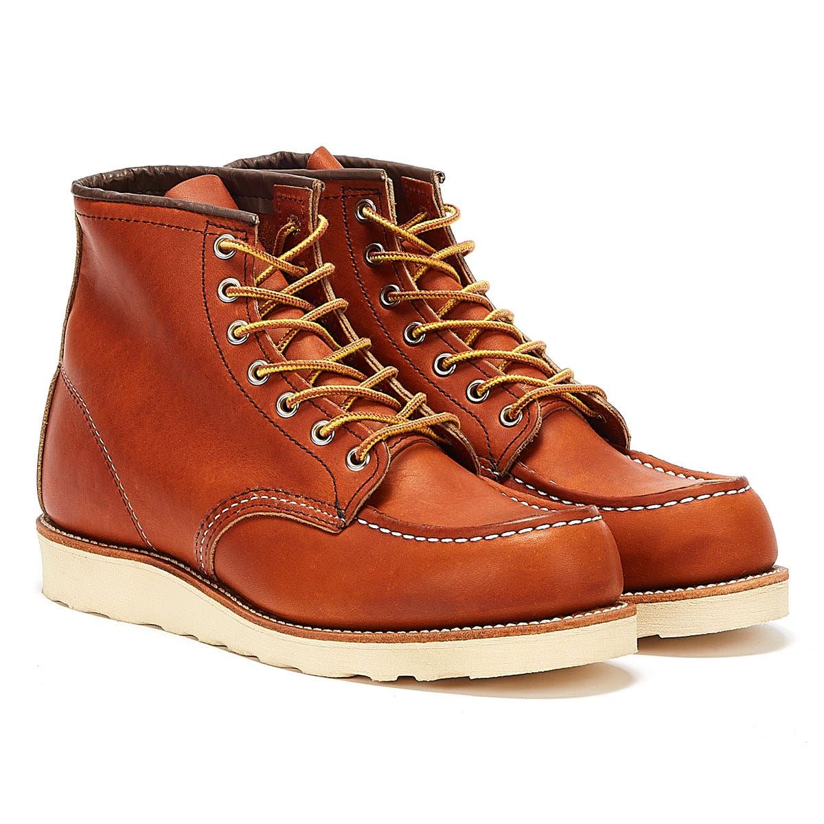 Red Wing Shoes Heritage Work 6 Inch Moc Toe Oro Legacy Men's Tan Boots ...