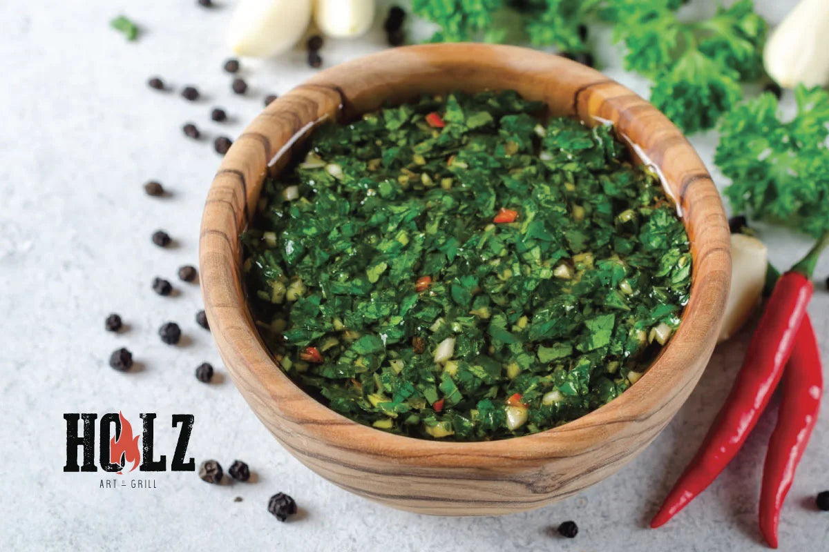 Salsa chimichurri para acompañar la parrilla