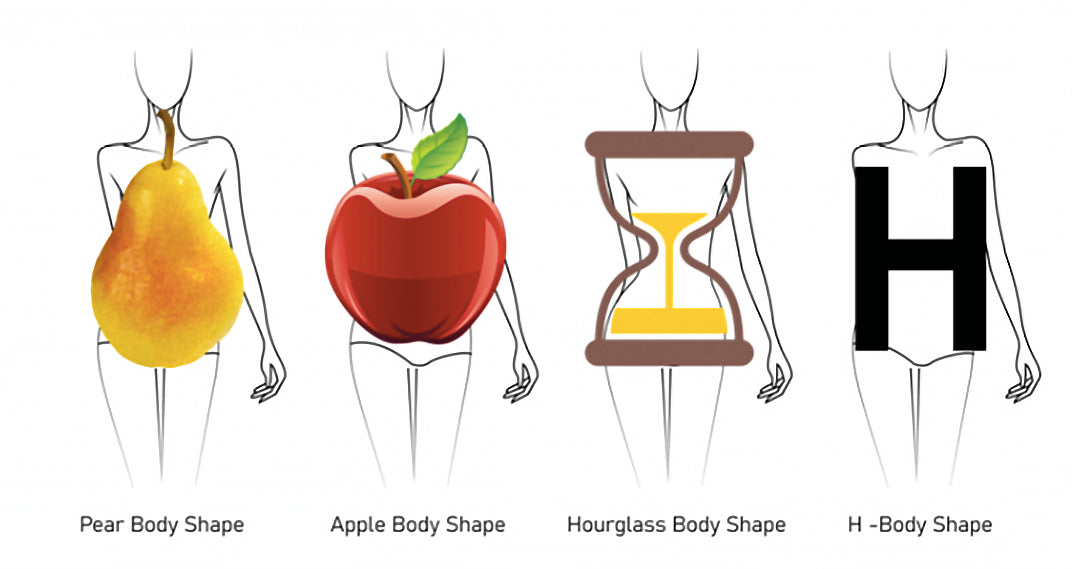 An illustration of female body types