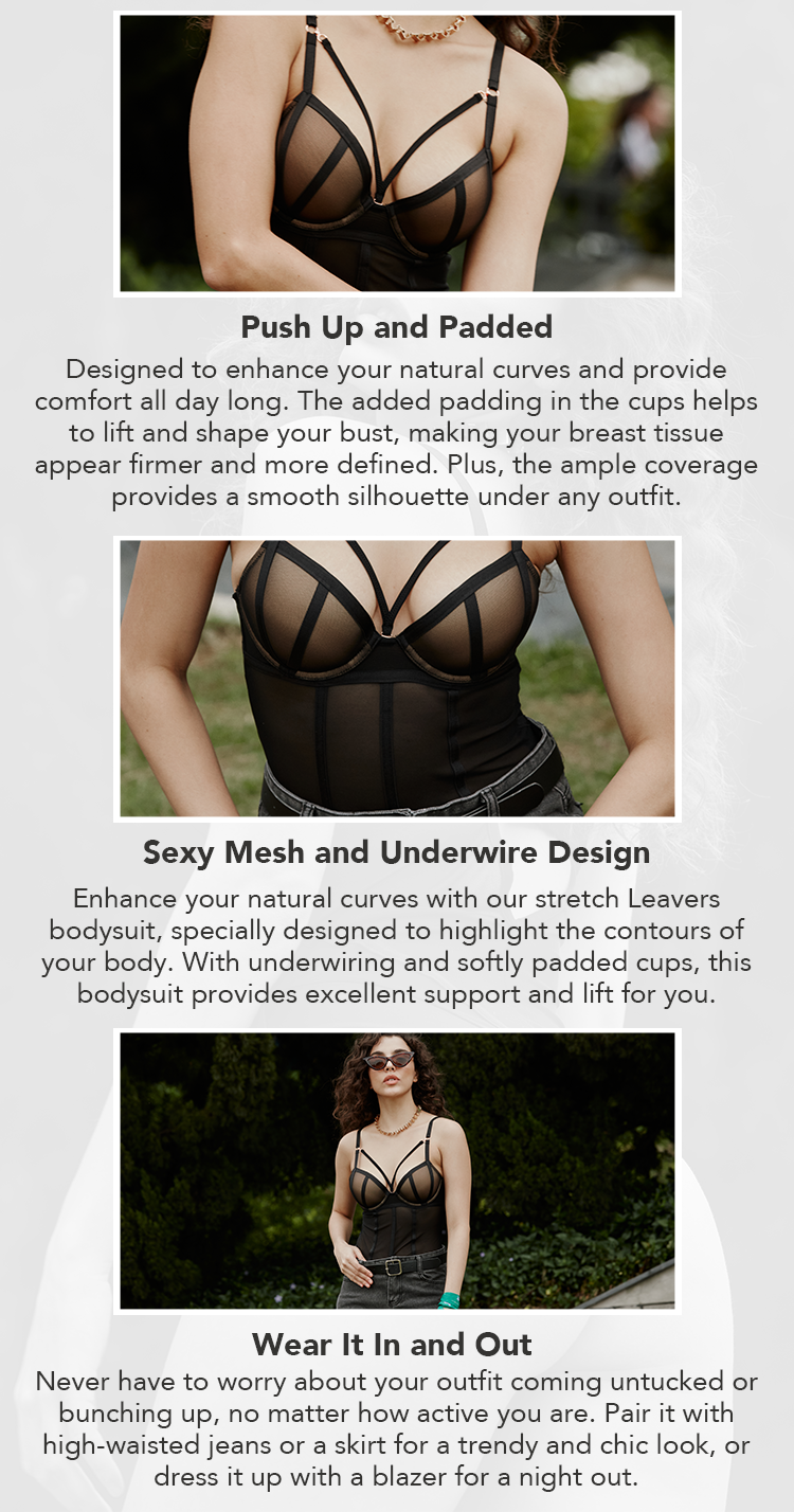 tina push-up mesh bodysuits