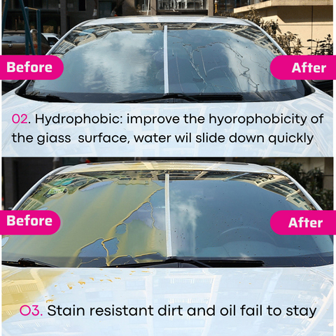 Hydrophobic Car Glass Coating Technology Water Rain Proof