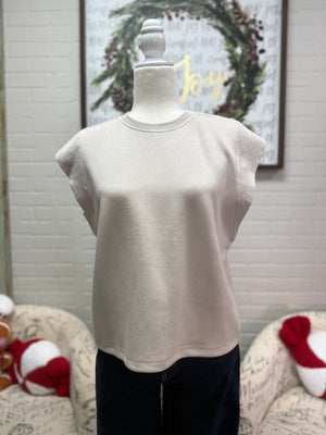 Almond Cap Sleeve Top - Kay Marie Boutique