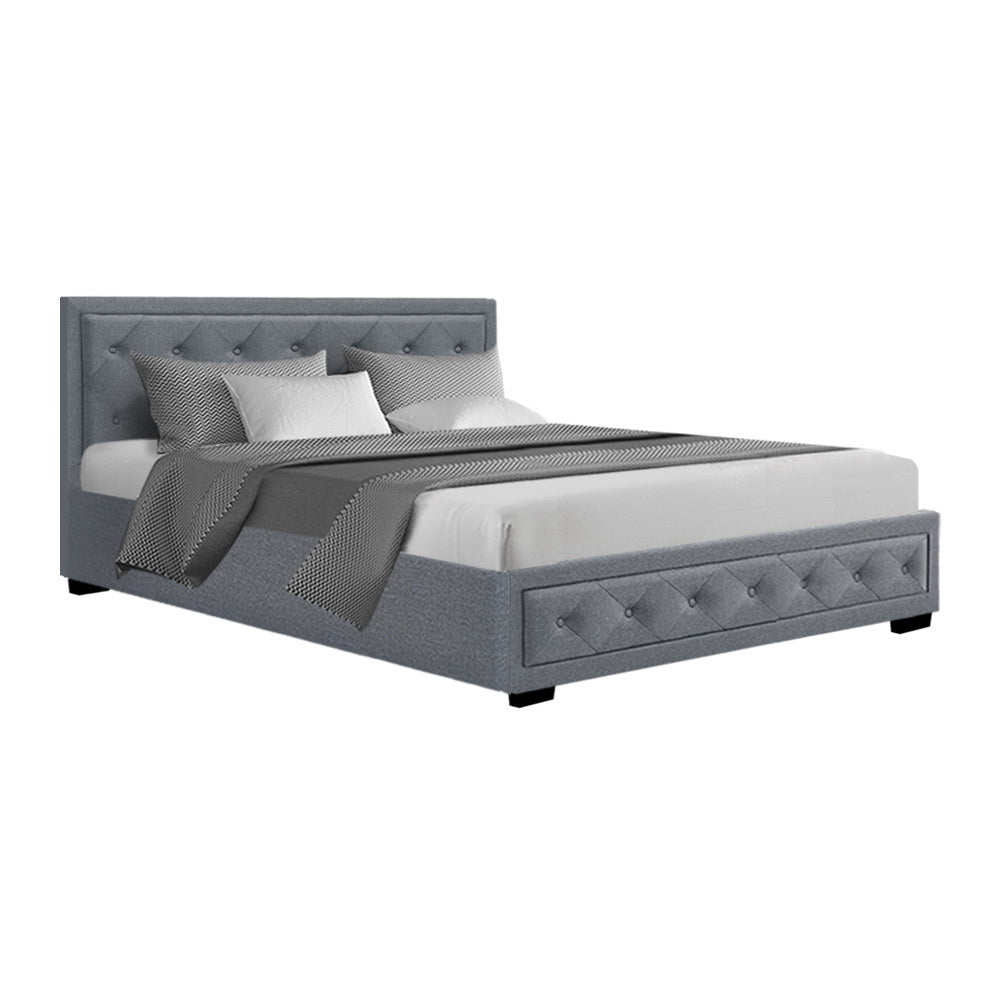 Artiss Bed Frame Queen Size Gas Lift Grey TIYO - GIVEAWAYS product image