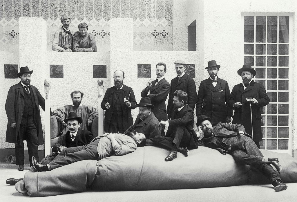 Group portrait of the members of the Secession taken at the XIVth exhibition in 1902 – courtesy of The Art Story 