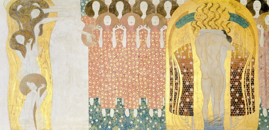 Beethoven Frieze by Gustav Klimt – courtesy of Google Arts and Culture