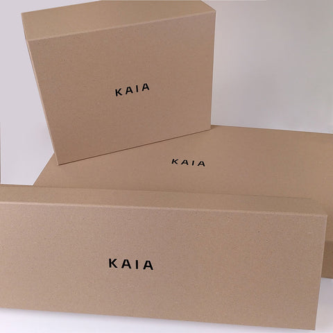 Kaia Lighting environmentally friendly packaging