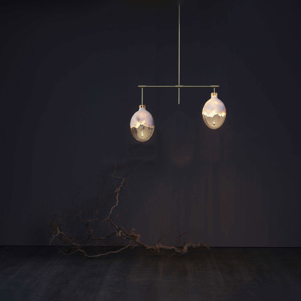 GLOW 2, modern chandelier by Kaia, designed by Sophie Dries