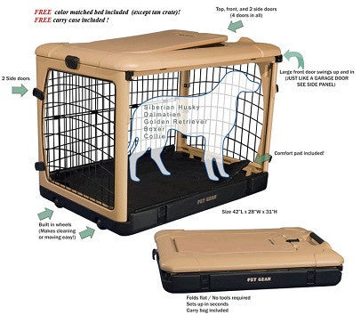 large dog crate on wheels