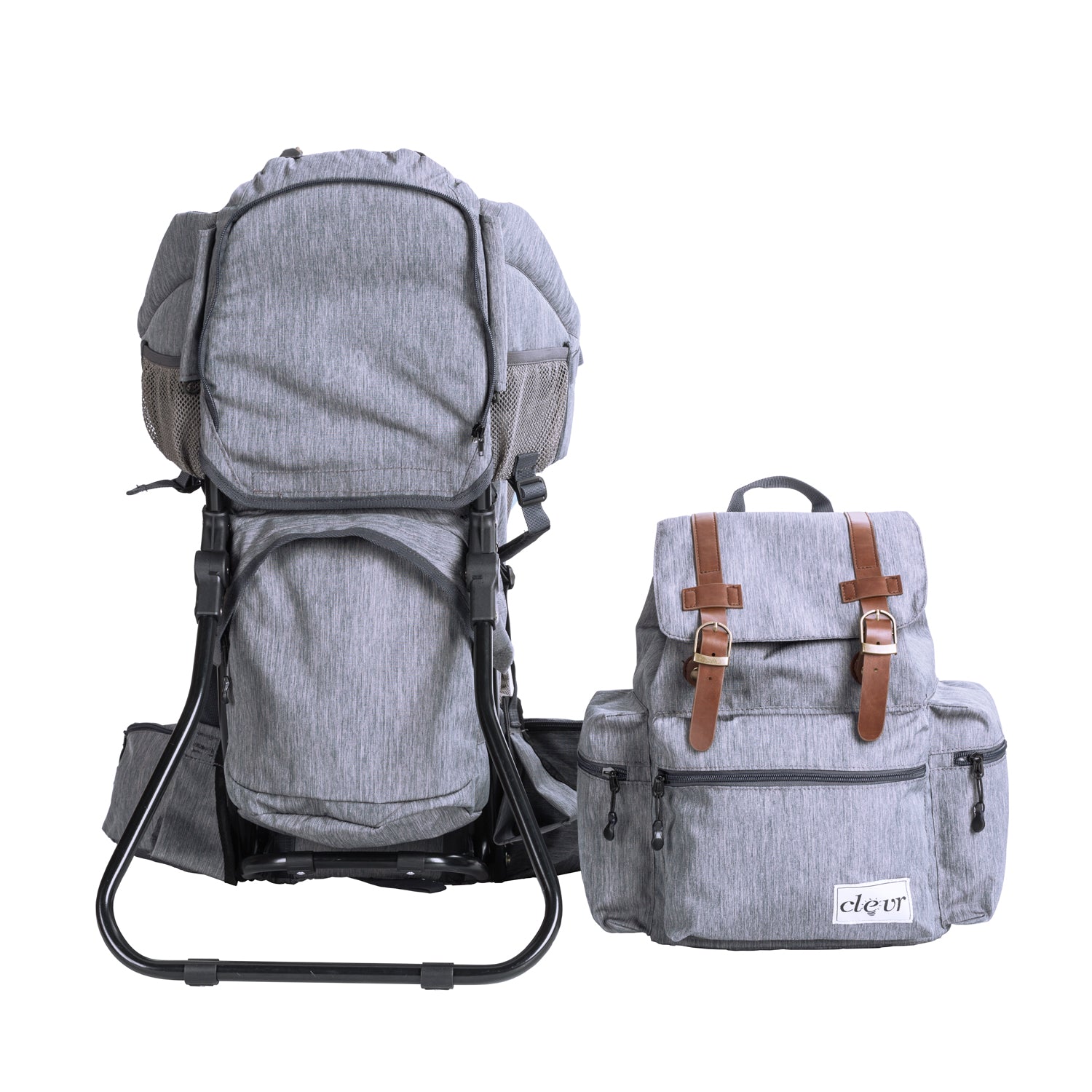 Béis 'The Kids Backpack' in Grey - Cool Travel Backpacks for Kids in Grey