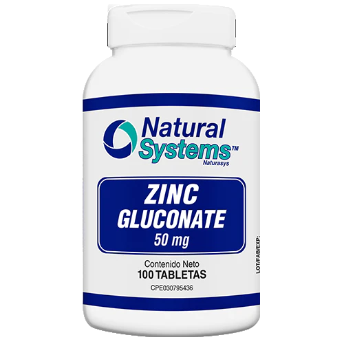 NATURAL SYSTEMS ZINC GLUCONATE 50 MG 100 TABS