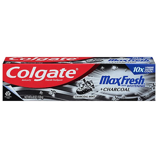 COLGATE MAX FRESH WITH WHITENING + CHARCOAL 6 OZ