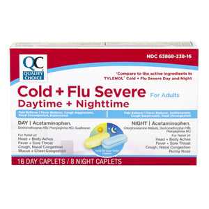 QC COLD+FLU SEVERE 16 cap - M-Care Pharmacy 