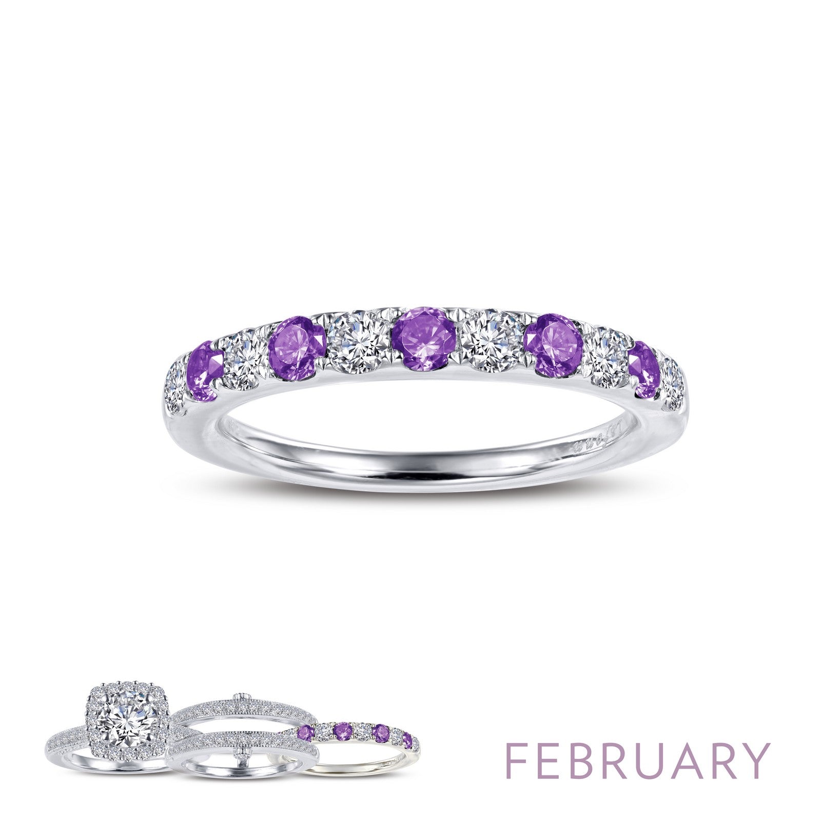 February Birthstone Ring-BR006AMP