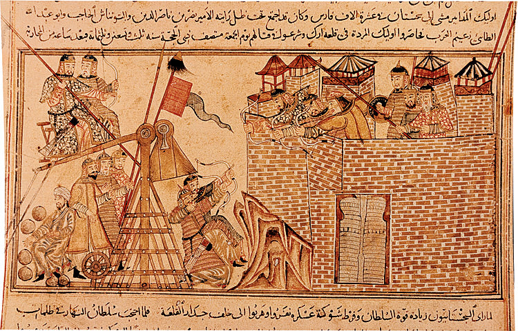 Mongols besieging a city