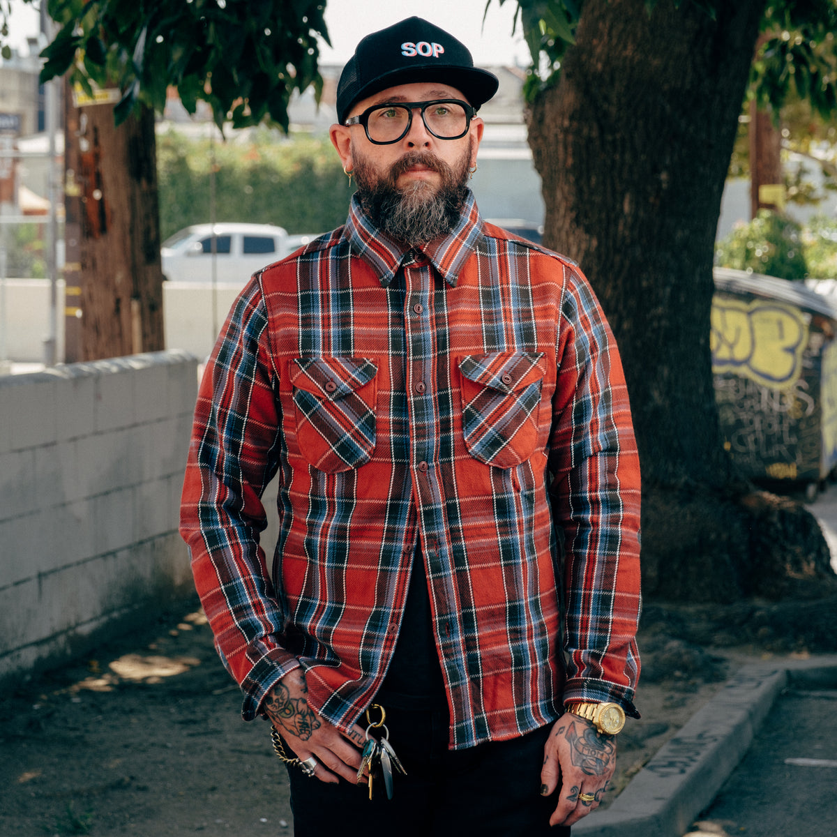 20AW STAND FLANNEL CHECK SHT-eastgate.mk