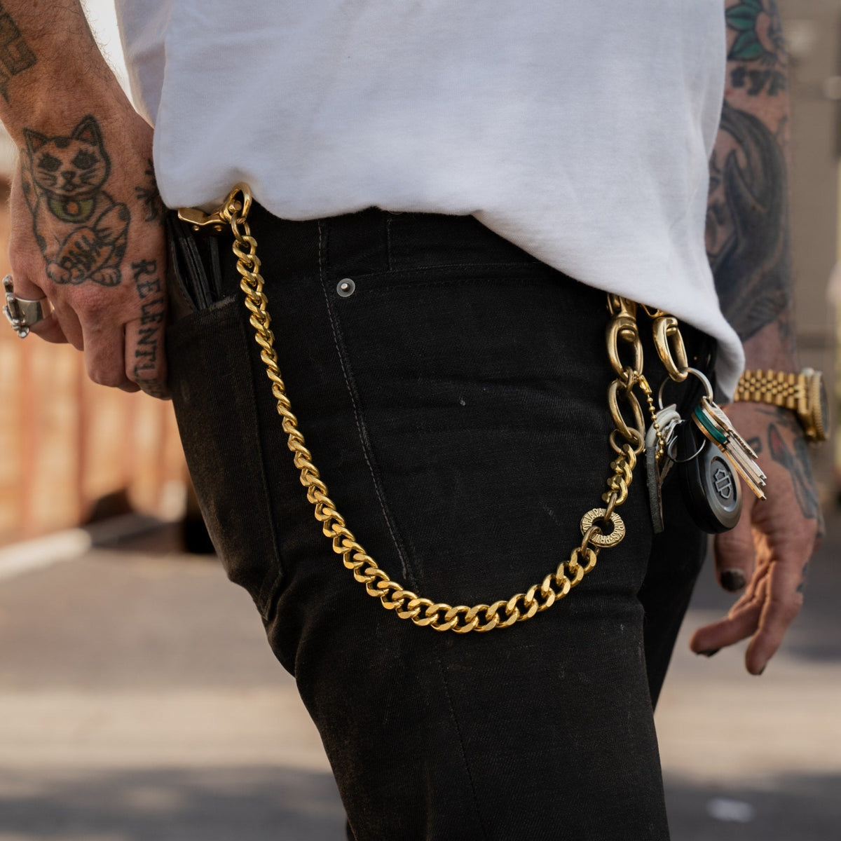 Ewing Dry Goods Brass Chain Lanyard