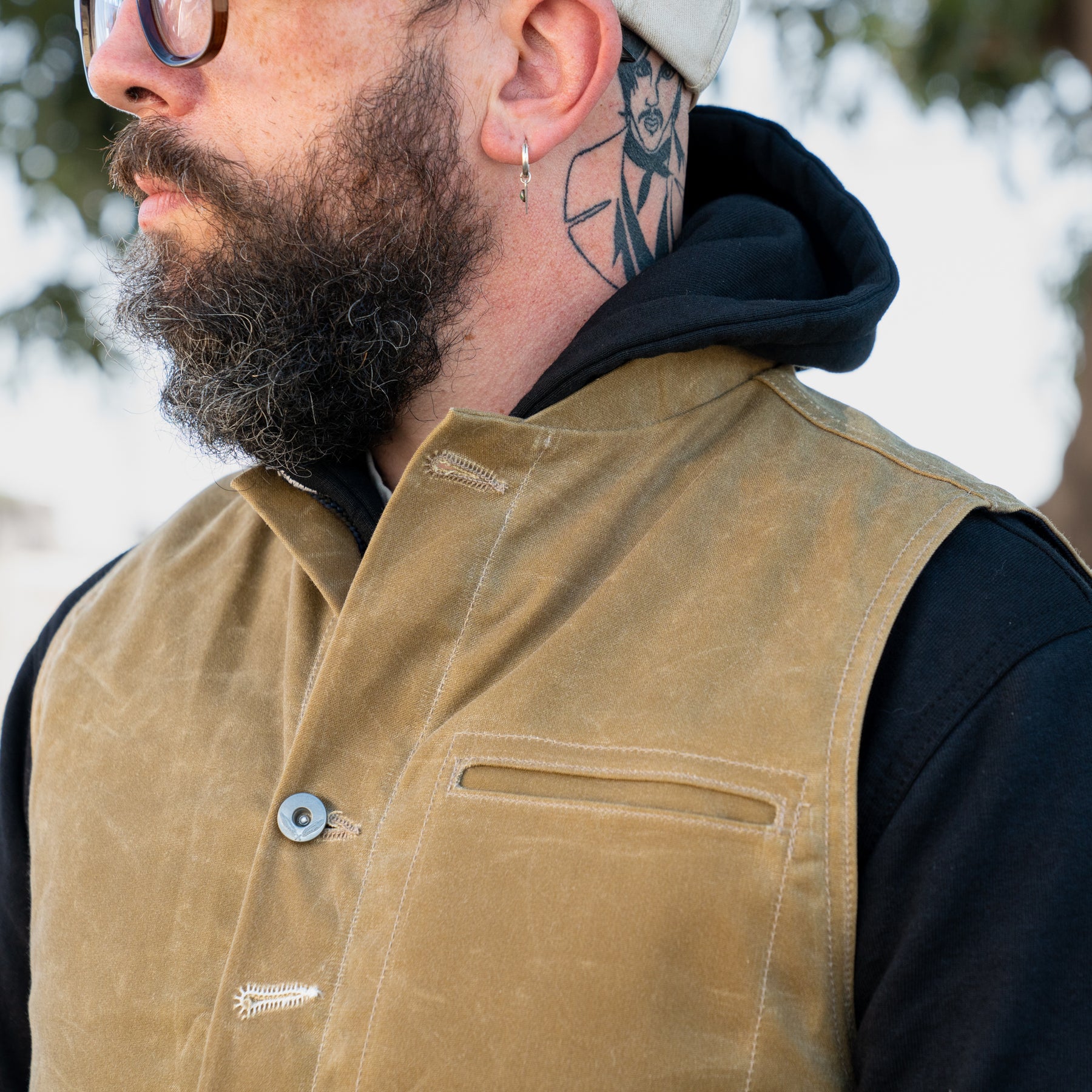 Rogue Territory Waxed Canvas Supply Vest Tan