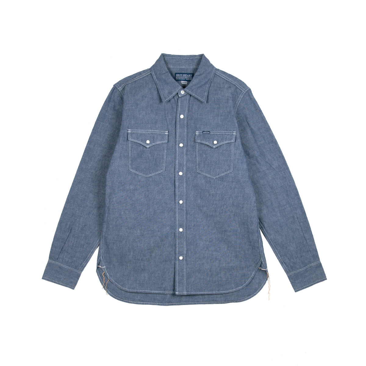 Iron Heart - Western Shirt - 9oz Selvedge Ombré Check Indigo – Dutil Denim