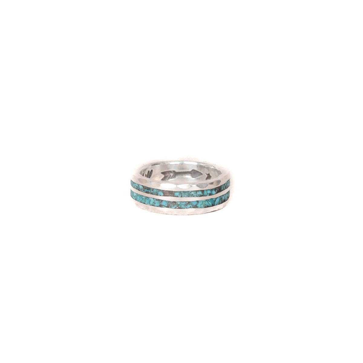 Mt. Hill | Sterling Silver Turquoise Inlay Ring Wide