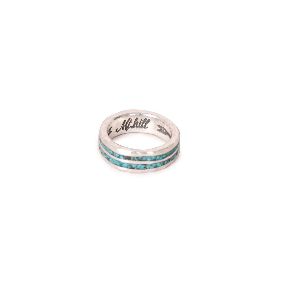 Mt.hill Turquoise Chip Inlay Ring Narrow - リング
