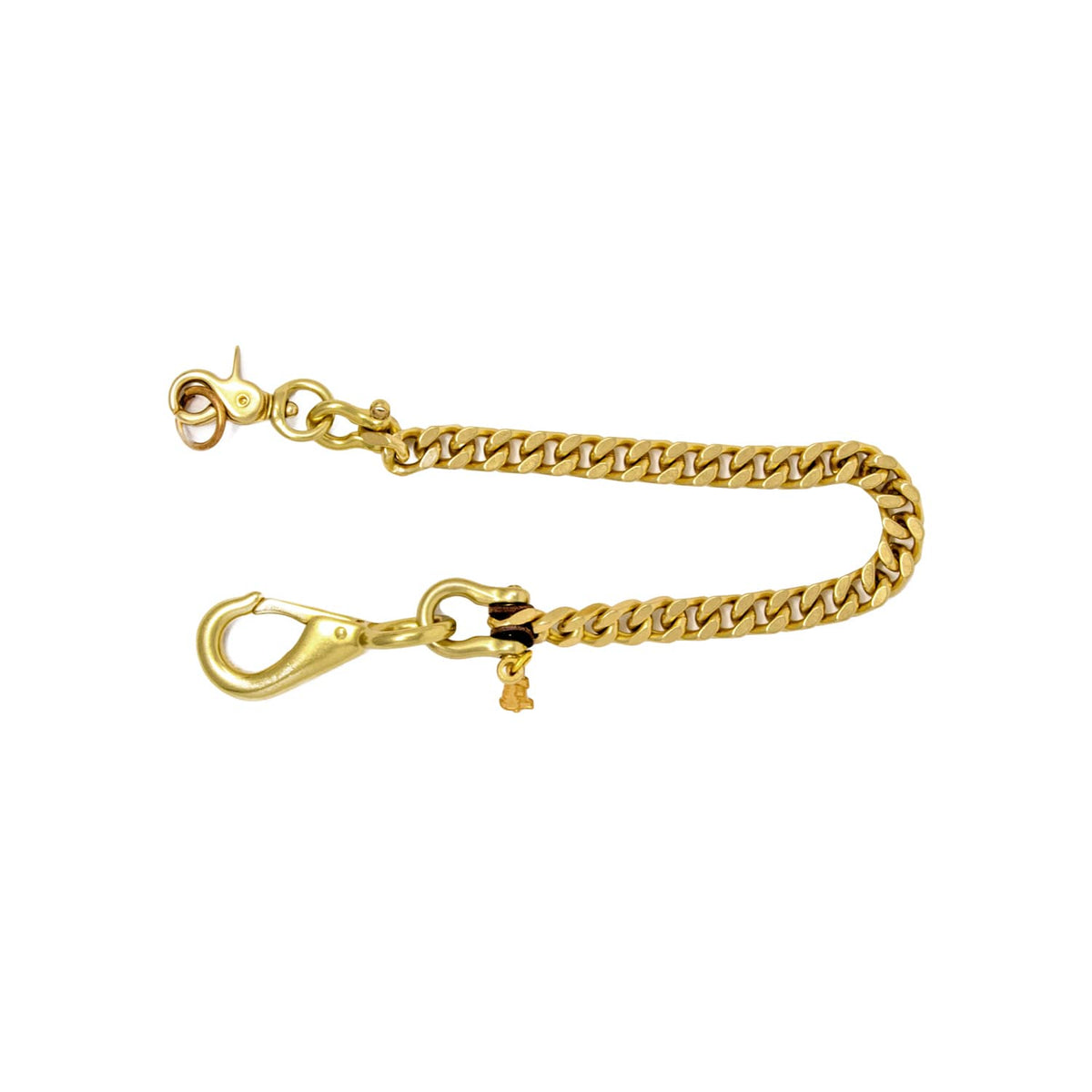 Iron Heart Brass Wallet Chain with Rings and Clip - Mildblend