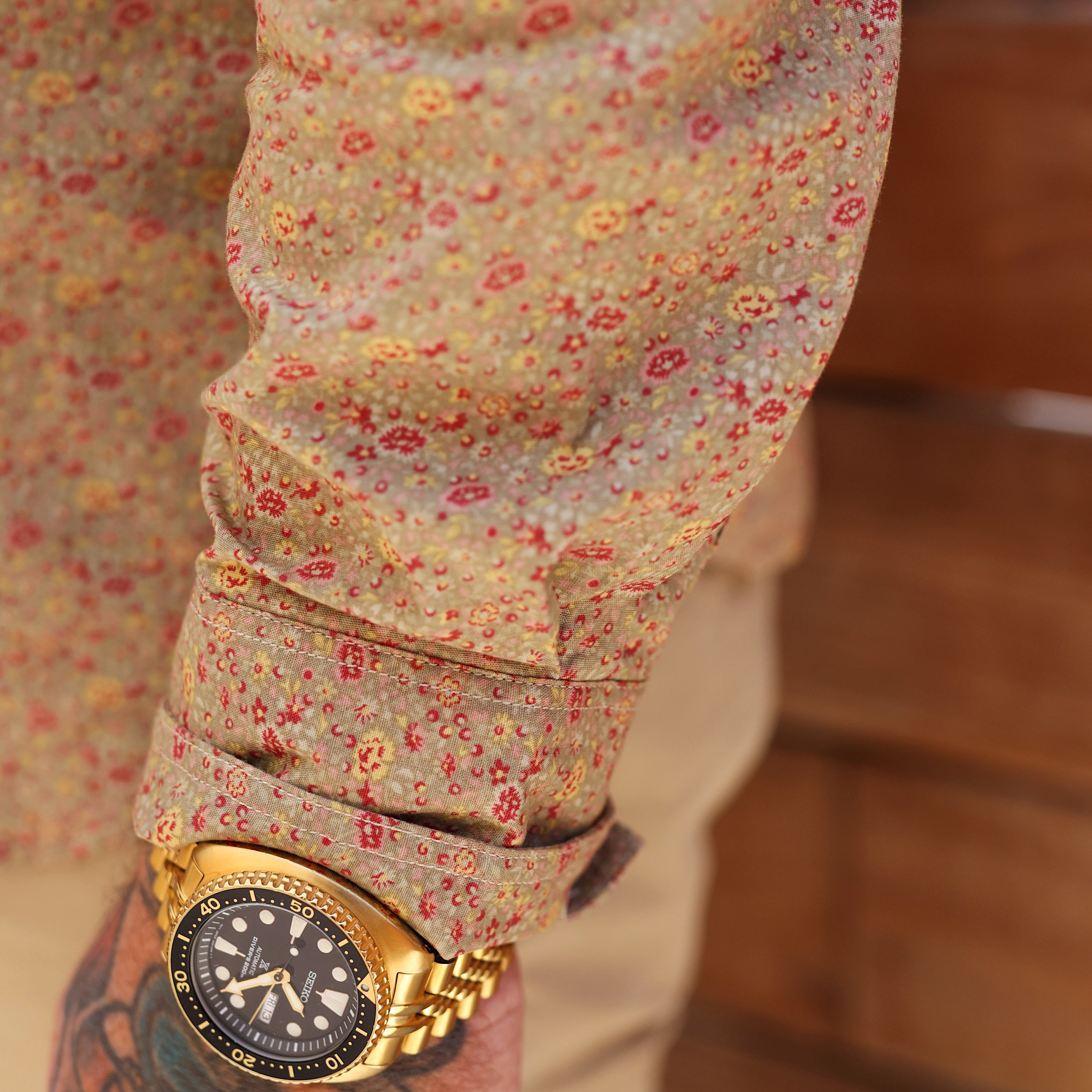 Slim Fit Floral-Print Western Shirt