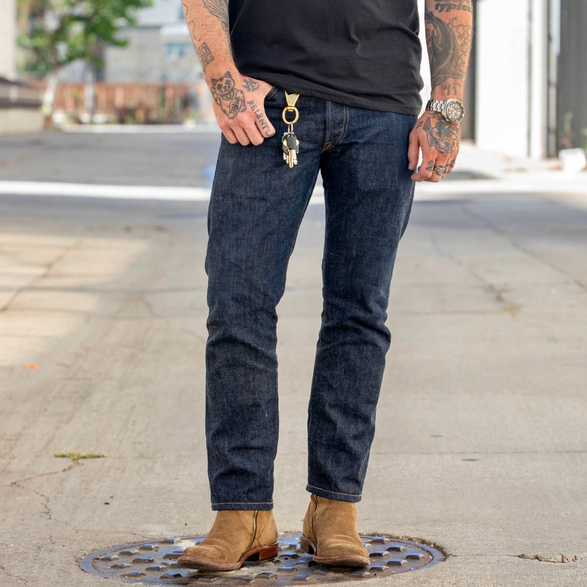 RRL | Slim Fit Jeans Rinsed Indigo 