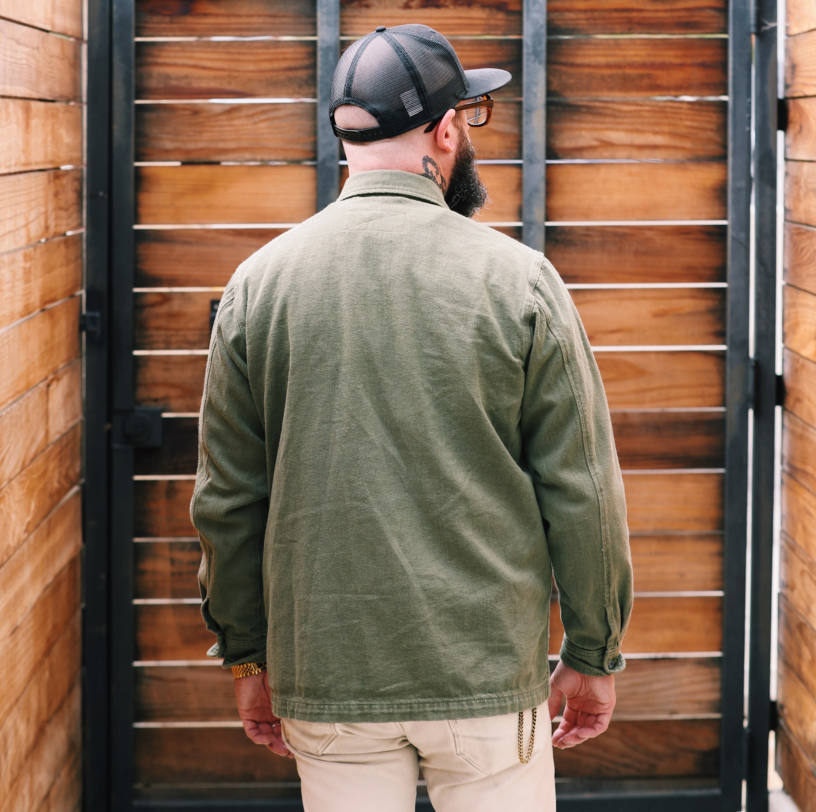 Garment Dyed Infantry Shirt Faded Olive