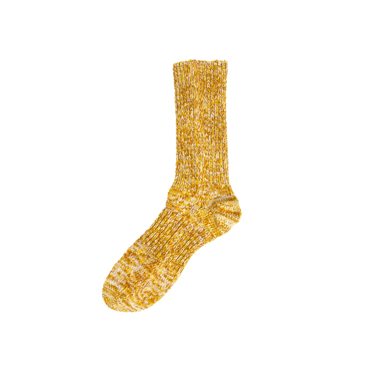 Linen Crew Socks Yellow