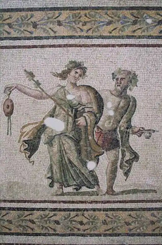 Ancient mosaic of Andromeda and Perseus