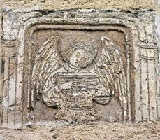 Angel carving in stone