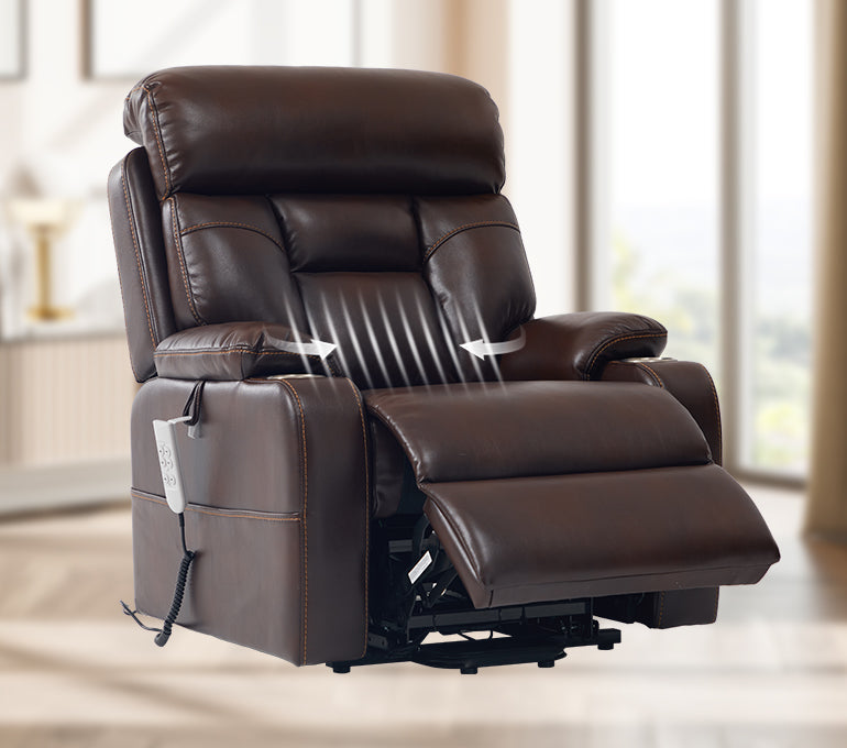 9181 Three Motor Power Recliner with Lumbar Support(Lay Flat)