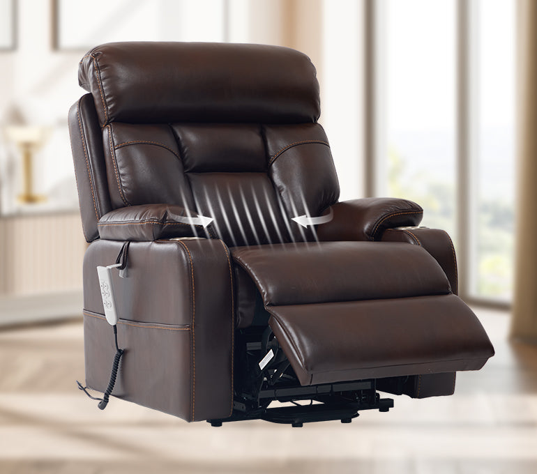 9181 Three Motor Recliner Chair with Lumbar Support(Lay Flat)