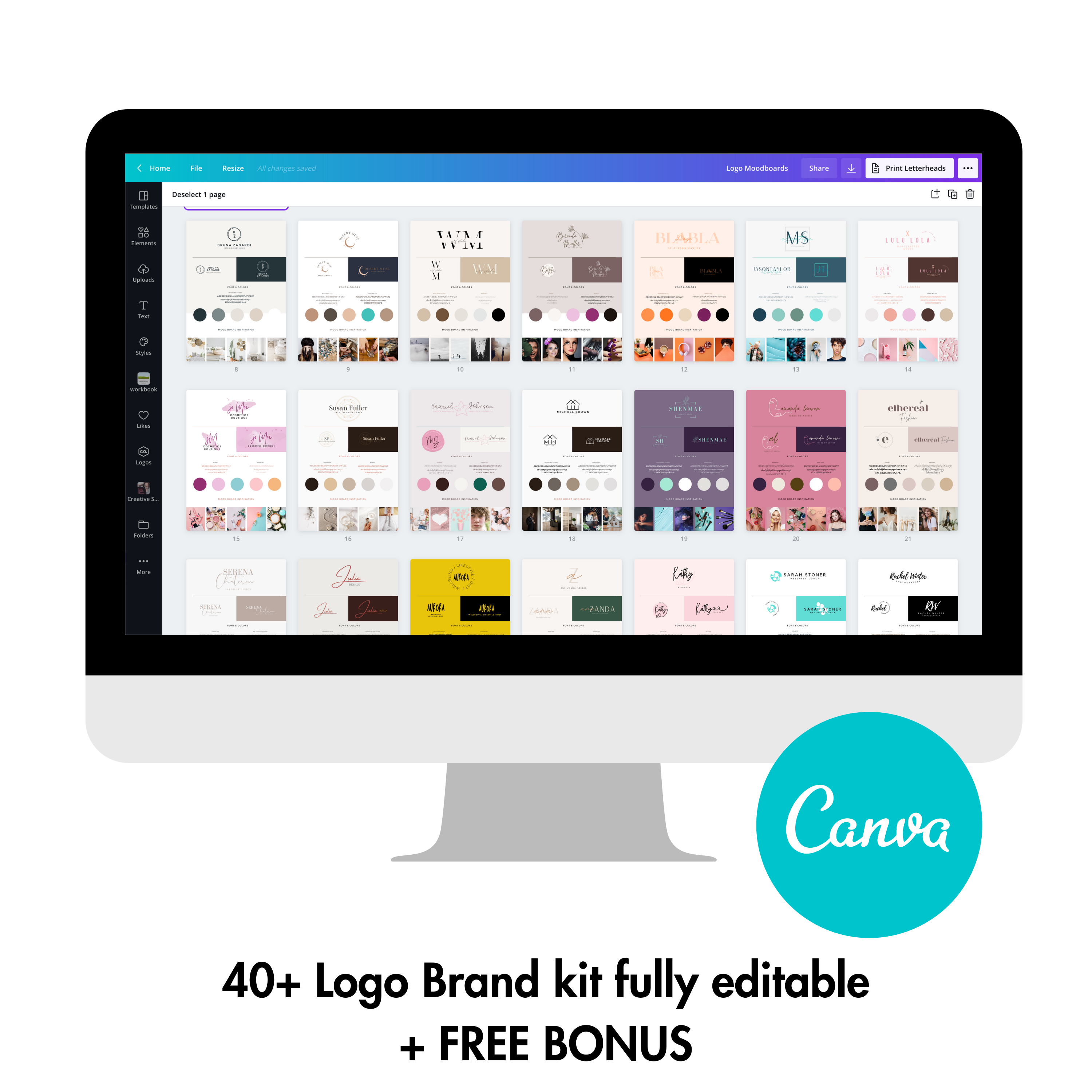 Canva Logo Template | Canva Branding Kit Just 27$ – creativesartorial