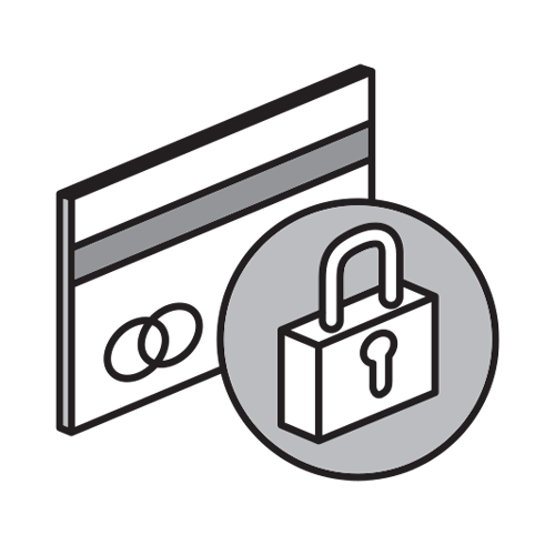 Image showing secure payment logo credit card and padlock